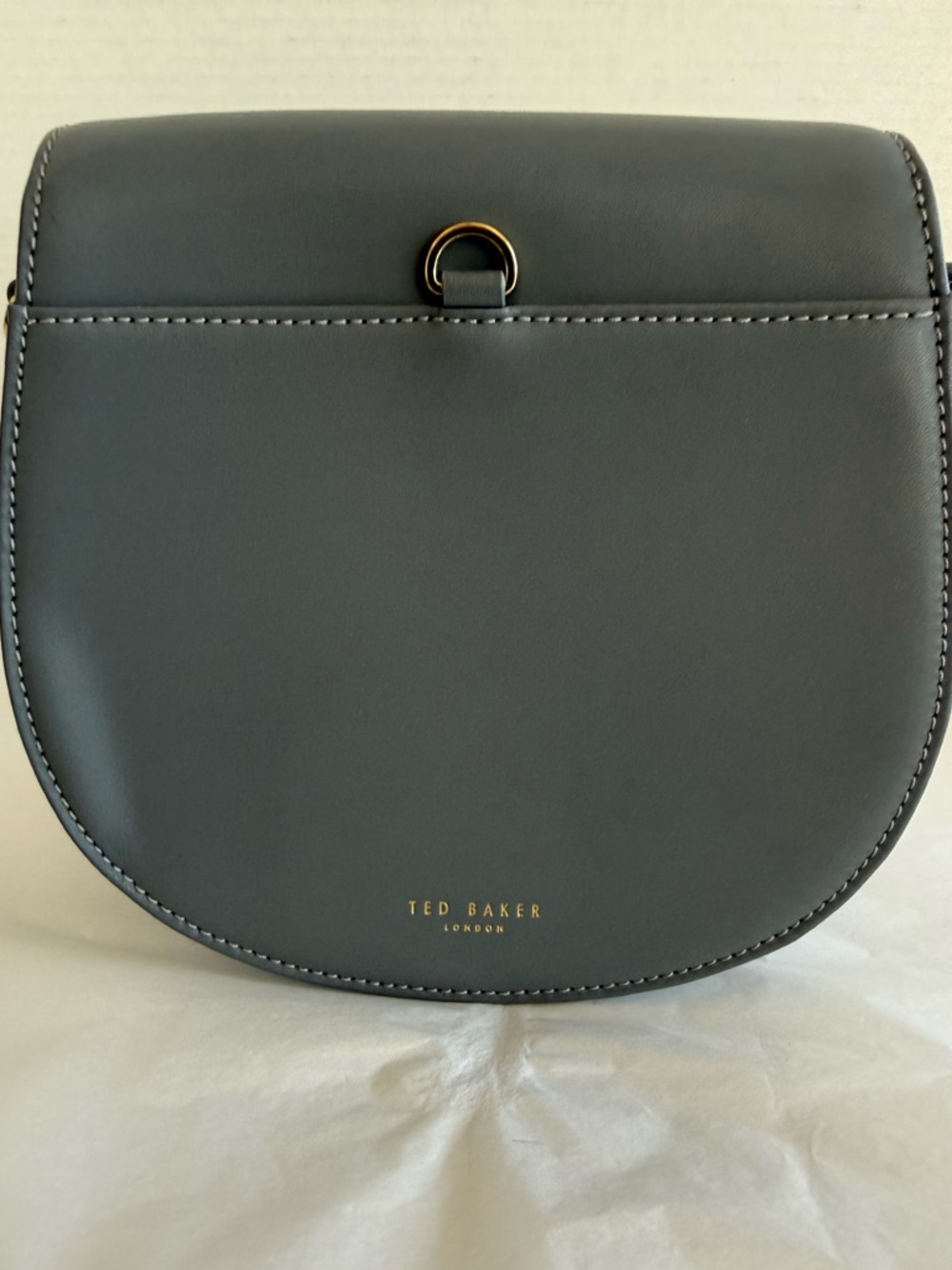 Ted Baker London Sonja Leather Crossbody Bag Dark Grey Adjustable Leather Strap - Picture 7 of 16